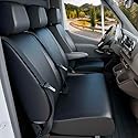 Walser Transporter Sitzbezüge Auto für FIAT Doblo (263), 1 Einzelsitz Fahrer (Aussparung Armlehne rechts), Auto Sitzbezüge aus Kunstleder, Sitzschoner Auto, Auto Sitzauflagen Set für Van