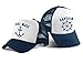 Funny Captain & First Mate Nautical Sailing Matching Mesh Caps Set Couples Gift Captain Navy/White OS/Mate Navy/White OS
