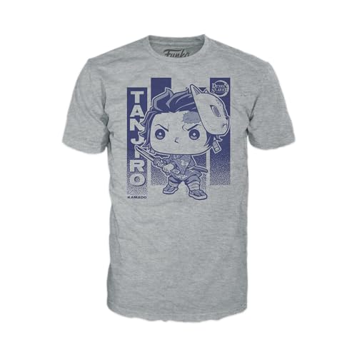 Funko Boxed Tee: Demon Slayer - Tanjiro with Wisteria - Extra Large - (XL) - T-Shirt - Vêtements - Idée de à Manches Courtes pour Les Adultes Les Hommes et Les Femmes Fans