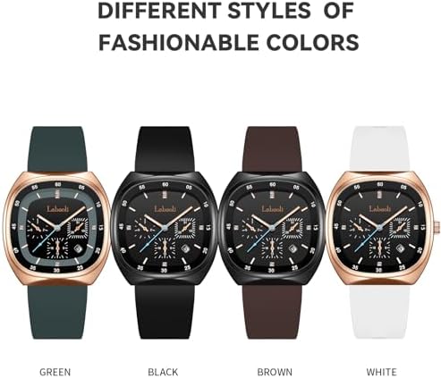 Watch, Women's Watch, Stylish and Versatile Easy-to-Read Women's Wristwatch with Silicone Strap Quartz Watch