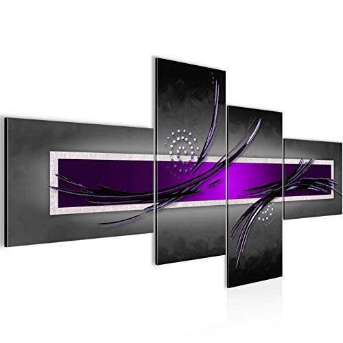 Runa Art Murale Soggiorno Astratto Grigio Viola