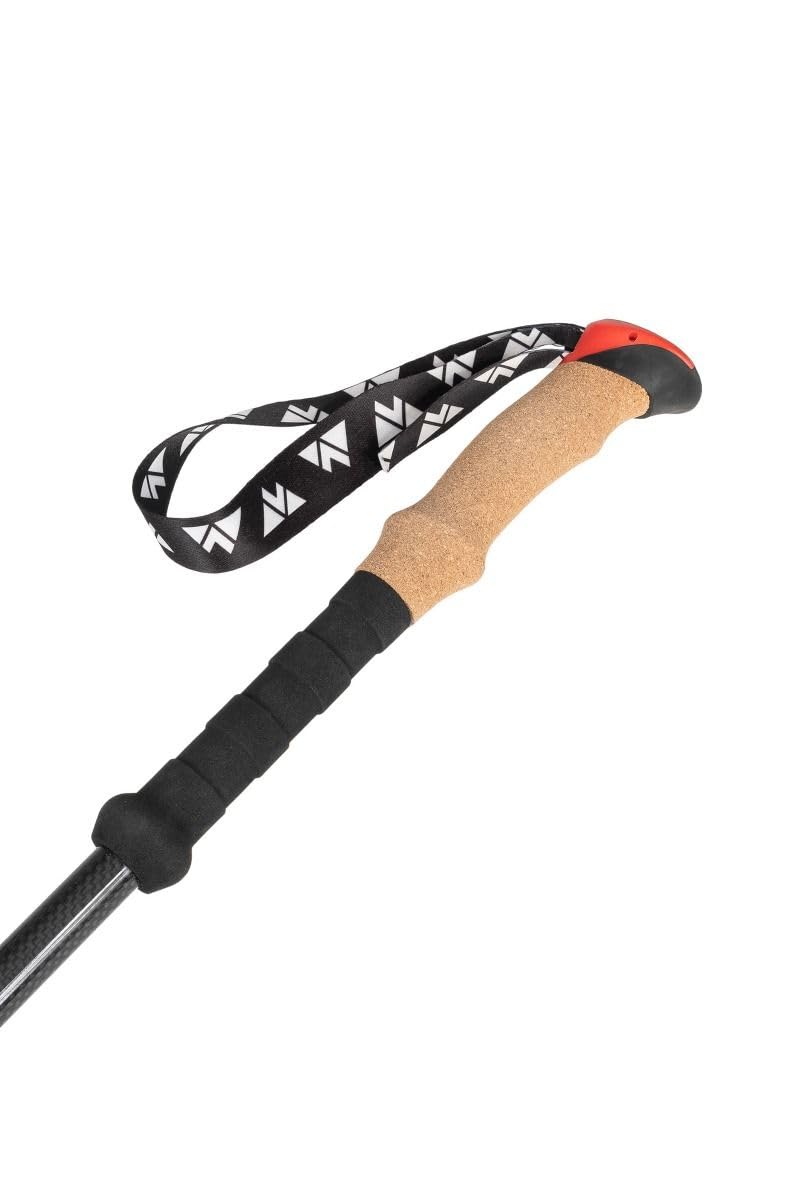 Volven Kije Trekkingowe Adventure Carbon Czerwony