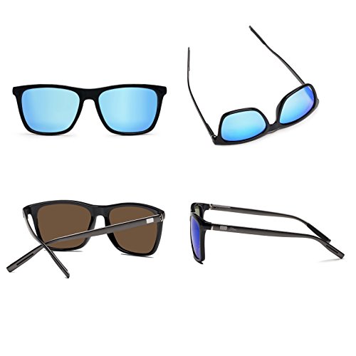 Image of Square Aluminum Magnesium Frame Polarized Sunglasses Spring Temple Sun Glasses