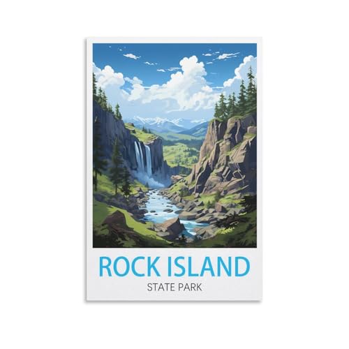 Affiche Rock Island State Park pour sublimer un salon aux murs vides