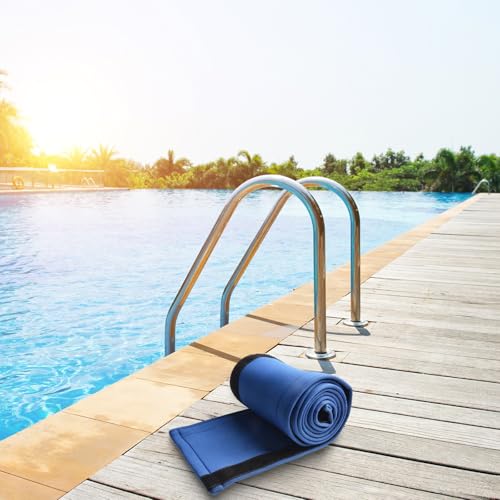 MoSundi Pool Handrail Cover Anti-Slip Sleeve for Outdoor Swimming Pool Safety Protection, Foldable Polyester Armrest Protective Cover (1 PC), 122-305 cm