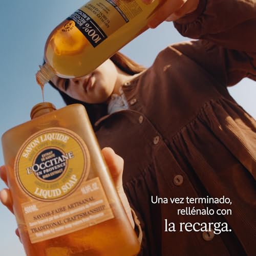 L’OCCITANE - Nachfüllung Flüssigseife Hände und Körper Sheabutter Eisenkraut - 500 ml - In Frankreich hergestellt