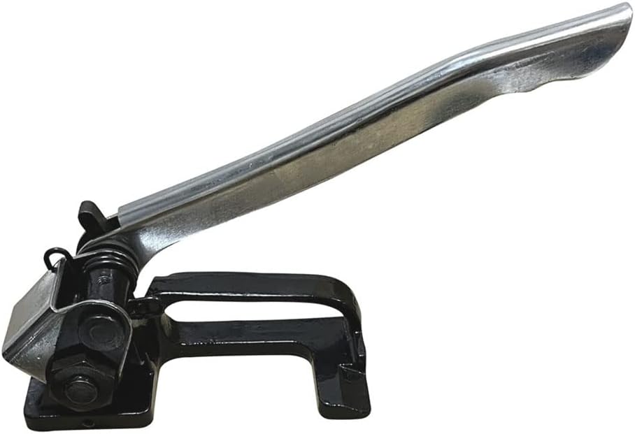 Heavy Duty Steel Strapping Tensioner Complete Set with Crimper Sealer Clamp, Manual Tool Packing Packaging Strapping Pallet Banding Kit Metal Baling Press for 1/2" to 5/8" Strap