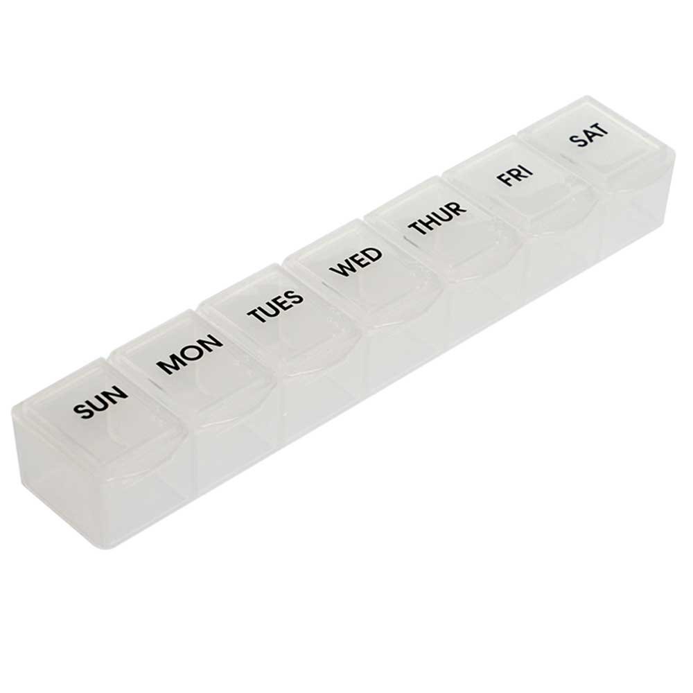 NRS 7 Day Pill Box Organiser - Compact Weekly Medication Reminder