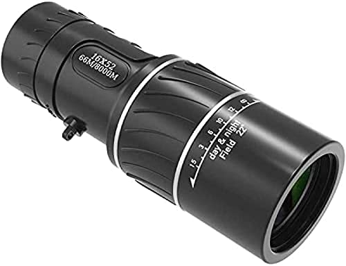 TTDGYYXW Binoculares de Alta Potencia, monocular 16x52 Monocular para Exteriores HD telescopio óptico diurno Enfoque Dual 66m8000m Viajes de Camping, para Interiores y Exteriores,Amazin