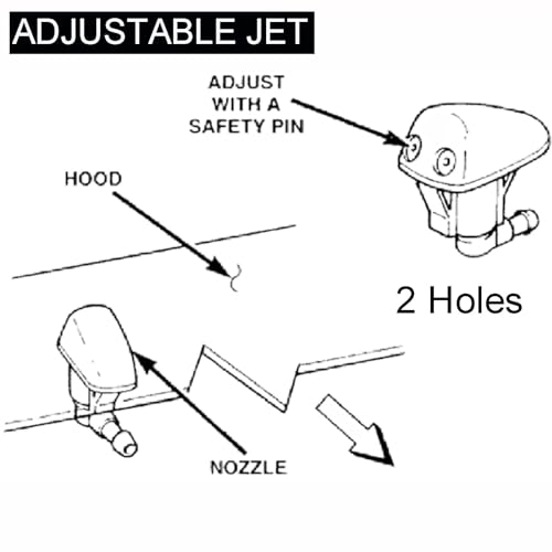Buse de jet de lave-glace avant Toyota Avalon 2000-2004