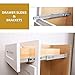 Gobrico 22 Inch Rear/Side Mount Drawer Slides, Ball Bearing Soft Close Drawer Slides Glides with Brackets, Full Extension Heavy Duty Drawer Glides and Runners 10 Pairs