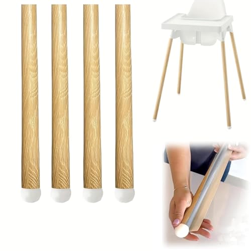 Highchair Decorative Leg Wraps 4 Pieces Highchair Leg Stickers Set Compatible with IKEA Antilop high Chair Log Style High Chair Leg Covers High Chair Accessories