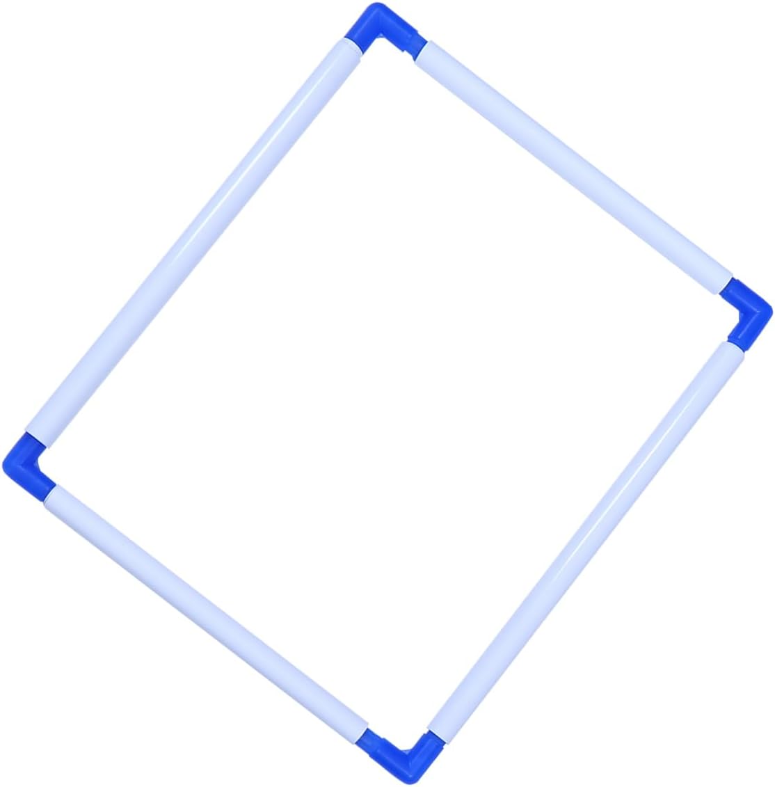 Lurrose Square Embroidery Frame Plastic Clip Frame for Cross Stitch Quilting Needlepoint Portable Clamp Tool Easy Assembly Lightweight 15.74 X 0.78 X 0.78 in 1 Pack