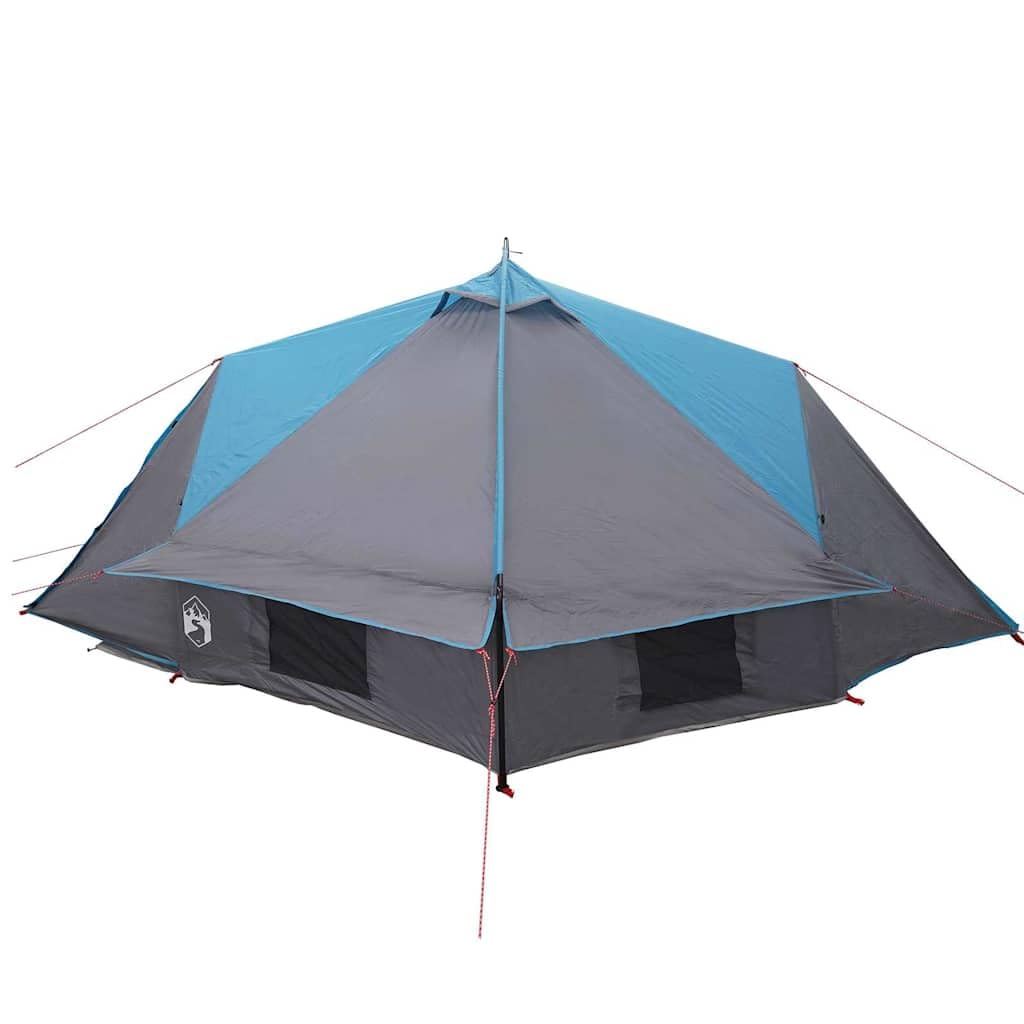 Tenda Teepee 8 Persone Verde e Bianco Poliestere 185T