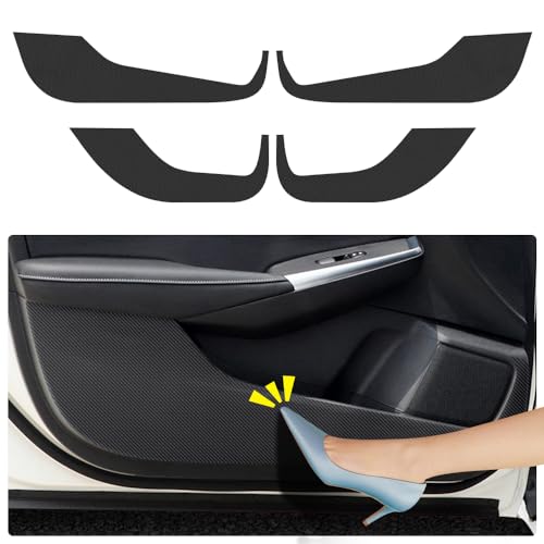Car Door Anti Kick Pad for Nissan Sentra 2020 2021 2022 2023 2024 2025 Accessories Carbon Fiber Style Leather Sticker Door Sill Protector Cover Edge Guard Side Mat Interior Decoration Dirty Stickers