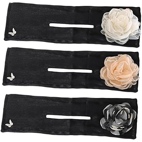 minkissy 3pcs Camellia Twist Clip Bun Maker Cover