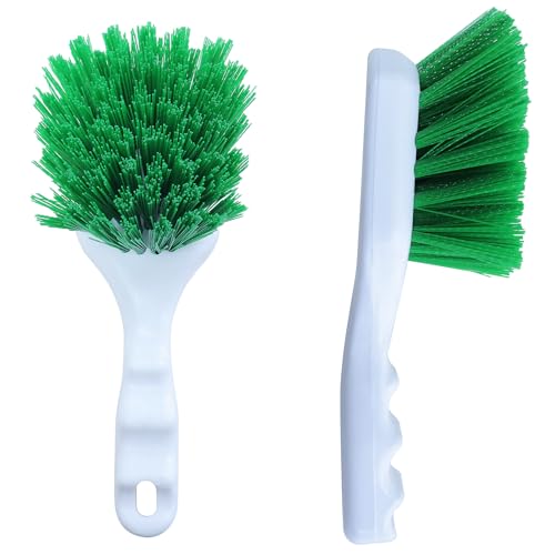 Image of Cleaning Brush,Scrub Brush,Pot Brush,Utility Brush with Polypropylene Handle for Cleaning of Kitchen, Food Factory, Beverage Factory,Slaughterhouse,2PCS,Green