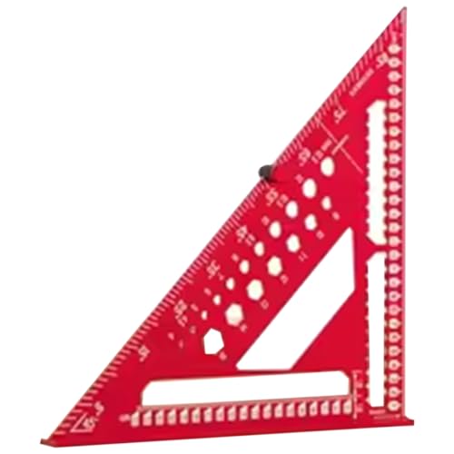 Regla triangular para carpintería con pasador de marcado de 30 cm en color rojo 2