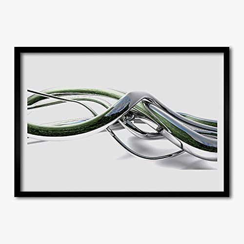 Affiche encadrée salon et chambre Tulup 70x50 cm décoration murale waves art