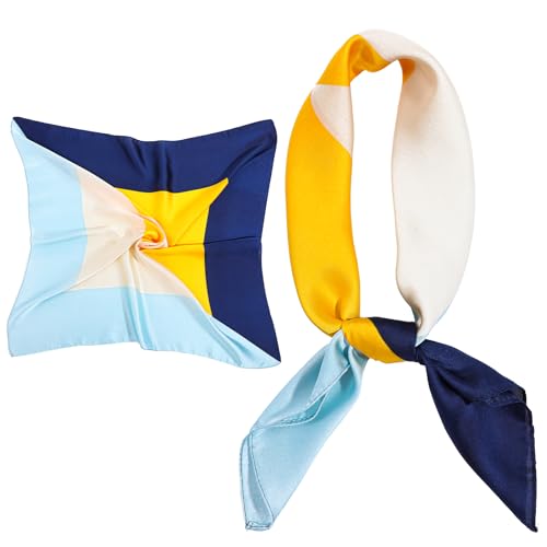 Fashion Head Scarf for Women Hair,27inch Square Bandana Lightweight Neck Tie Head Scarves Sleeping for Bag Hair Wraps