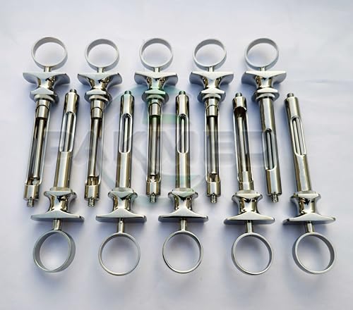 10 Pcs Premium Quality Dental Aspirating Syringe Dental Syringe Dental Anesthetic Syringe 1.8cc Made with A+ GRADE BRASS