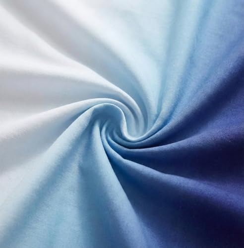 Image of VAS COLLECTIONS 300 TC Cotton Double Bedsheet for Super King Bed (108x108 in) | 7D Digital Printed Solid Bedsheet with 2 Pillow Covers | Soft, Wrinkle Packaging | Blue Shade