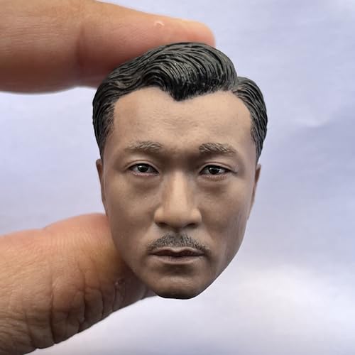 Figurine tête d'homme asiatique 1/6 pour soldat de 30 cm