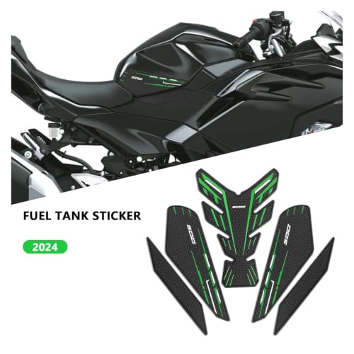 Autocollant antidérapant de réservoir Ninja 500 SE protection côté genou noir