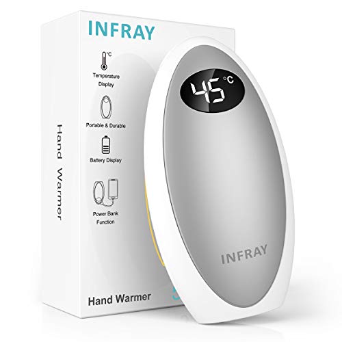 Handwärmer mit Powerbank 5200mAh, wiederaufladbare Handwärmer tragbare Taschenwärmer elektrische Handwärmer USB Ladegerät Geschenk für Frauen