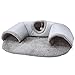 Baoblaze Cat Tunnel Rug Play Center Exercise Cat Carpet Tunnel Winter Warm Cat Tunnel Bed for Rabbit Indoor Cats Hamster Bunny Kitten, 85cmx70cm