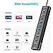 Rosonway 10-Port Powered USB 3.2/USB C Hub 60W with 3x10Gbps USB-3.2 Ports (2C + 1A), 4 USB 3.0 Data Ports, 1 USB-C PD and 2 USB-A Fast Charging Ports, Aluminum USB Splitter for Laptop/PC, RSH-A10QPD