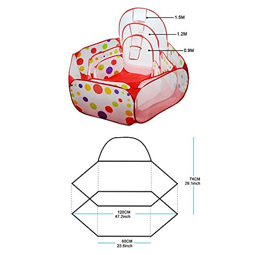 Kuuqa Ball Pit Play Tent With Basketball Hoop For Kids Toddlers Outdoor Indoor Play 4 Ft/120Cm (Balls Not Included) #TOP2