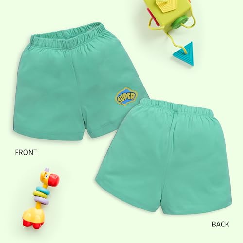 Image of LuvLap Baby Boys & Girls Regular Fit 100% Cotton Shorts Pack of 6