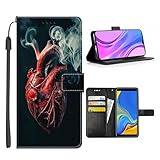 Xioolia Schutzhülle für Samsung Galaxy S24 S23 S23+ S22 S22+ S21 S21+ S20 S20+ S10 S10+ S9 S9+ S8 S7 edge S6 Plus Ultra FE S10e 4G/5G mit Herz-BT16 TPU-Leder Kartenhalter Hülle