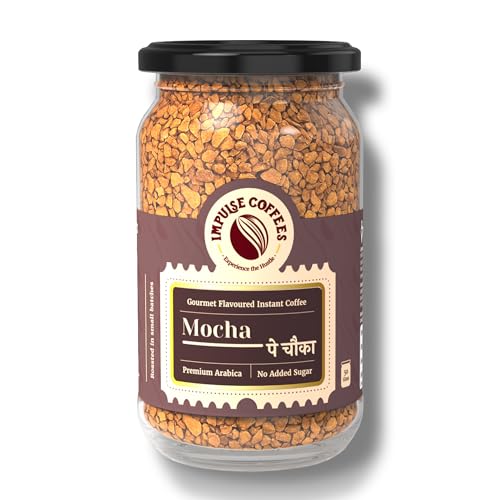Image of Impulse Coffees Mocha Pe Chauka Instant Coffee Powder | Premium Rich Mocha Flavour with Strong Taste & Cafe-Style Aroma | Perfect Morning Starter & Flavoured Coffee Experience at Home | 50Gms