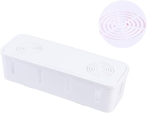 UKCOCO Estuche organizador de cables de 2 Uds. Caja organizadora de cables Caja de gestión de cables Anti- Caja de enchufe eléctrico Enrollador de