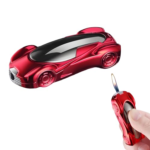 Encendedor de butano con forma de auto deportivo rojo miniatura 1