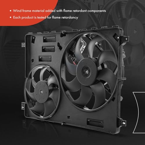 A-Premium Engine Radiator Cooling Fan Assembly Compatible with Select Land Rover Models - Range Rover Evoque 2012-2017, Discovery Sport 2015-2017, LR2 2013-2015 - Replace# LR011905, LR024292 by A-Premium - Image 3