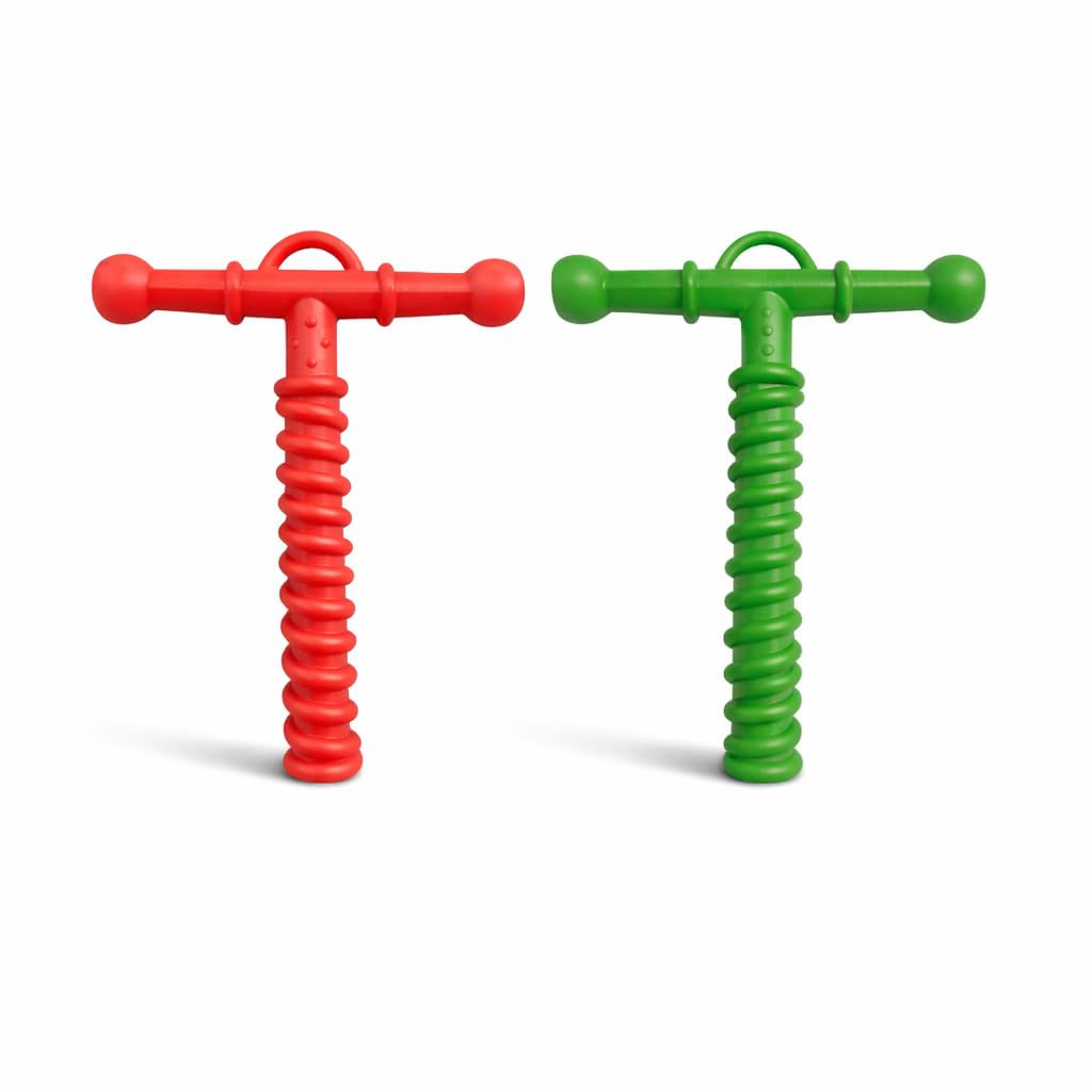 B-Arm Chewy Tube Combo (Red & Green) | Oral Sensory Support for Kids & Adults | Textured Spiral Design | Moderate & Strong Chewers | Chewing Tubes for Autism, Sensory Processing, ADHD & Speech Support-image-35
