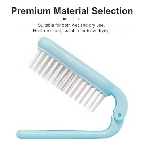 Set de 2 Peines Plegables Compactos Azul y Rosa miniatura 5
