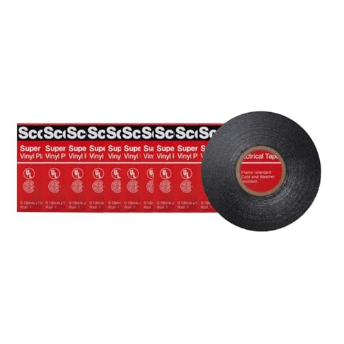 Image of Vinyl Electrical Tape 75-Inch by 66-Feet, Compatible for Super 33+ (10-Pack) Compatible for 3M