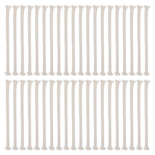 SWATOM 1/4 Round Cotton Oil Lamp Wicks 40 PCS for Tiki Torches Alcohol Candle Burner Lampberger Kerosene Lamp Dietz Oil Lantern