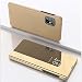 Produktbild SWMGO® Spiegel Überzug Flip Hülle Kompatibel für Samsung Galaxy Note 10 Lite (Gold)