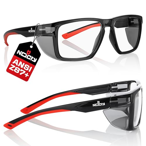 NoCry ANSI Z87.1 Clear Safety Glasses with Side Shields —