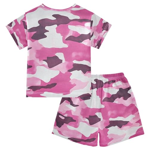 Ollabaky Pajama Set 2 Piece Pjs Cotton Summer Sleepwear Short Sleeves Top with Bottom2