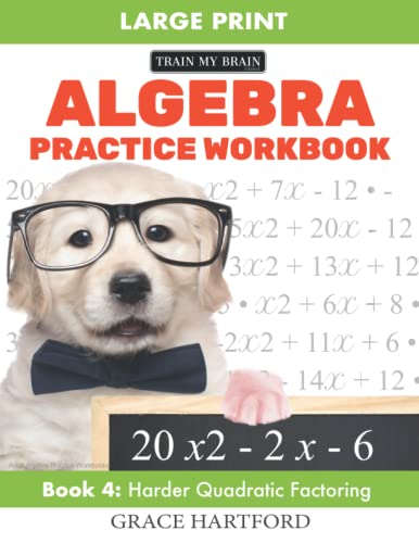 Algebra Practice Workbook: Book 4 - Harder Quadratic Factoring (Adult Algebra Practice Workbooks)