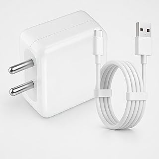 Realme 45W Supervooc Charger with 1M Type-C Fast Charging Cable|Dash/Wrap/Vooc/Superdart/Dart|45Watt Adapter for Realme Na...