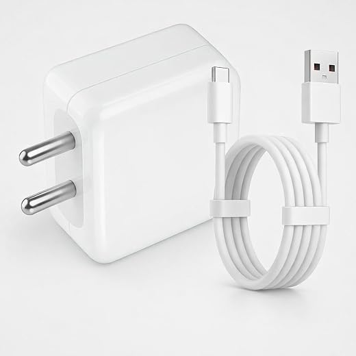 Realme 45W Supervooc Charger with 1M Type-C Fast Charging Cable|Dash/Wrap/Vooc/Superdart/Dart|45Watt Adapter for Realme Na