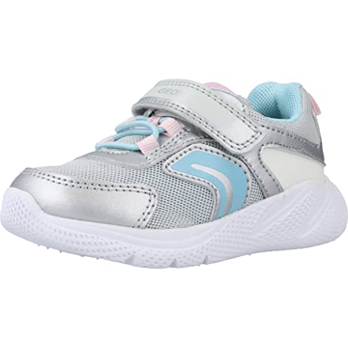 Geox B Sprintye Girl, Zapatillas Niñas, Silver Sky, 25 EU