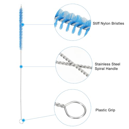 Cepillo para limpiar pitillos PATIKIL 8.5 cm Nylon Azul miniatura 4